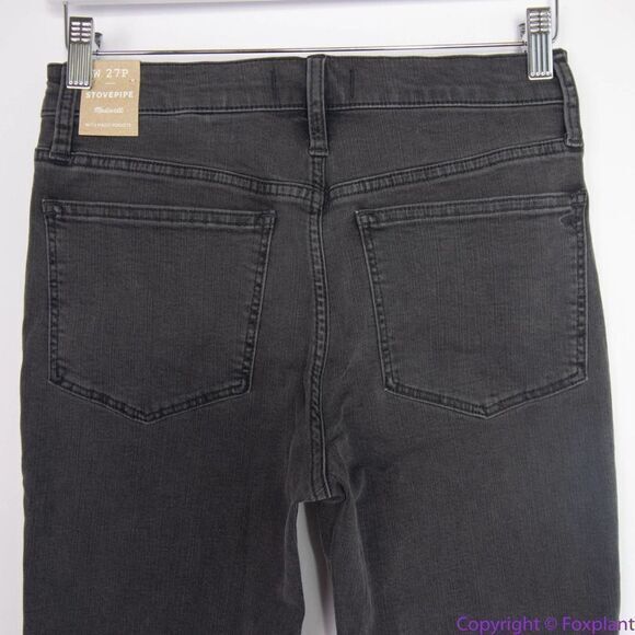 NEW Madewell Petite Stovepipe Jeans in Banberry Wash: Raw-Hem, P27 - Picture 10 of 16